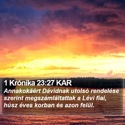 1 Krónika 23:27 KAR Bible Verse Image