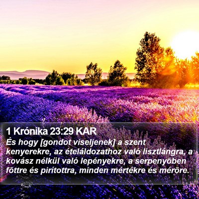1 Krónika 23:29 KAR Bible Verse Image