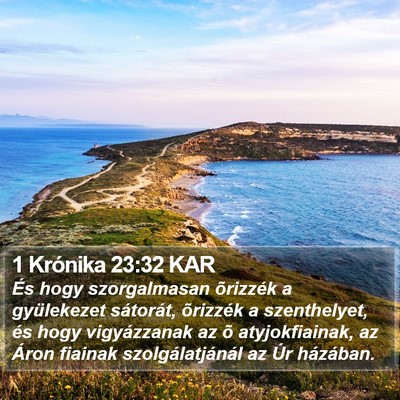 1 Krónika 23:32 KAR Bible Verse Image