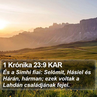 1 Krónika 23:9 KAR Bible Verse Image