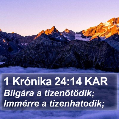 1 Krónika 24:14 KAR Bible Verse Image