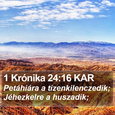 1 Krónika 24:16 KAR Bible Verse Image