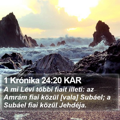 1 Krónika 24:20 KAR Bible Verse Image