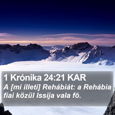 1 Krónika 24:21 KAR Bible Verse Image