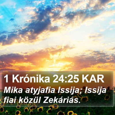 1 Krónika 24:25 KAR Bible Verse Image