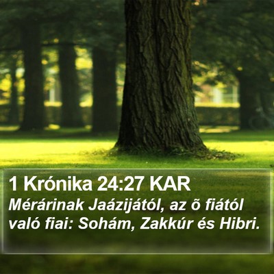 1 Krónika 24:27 KAR Bible Verse Image