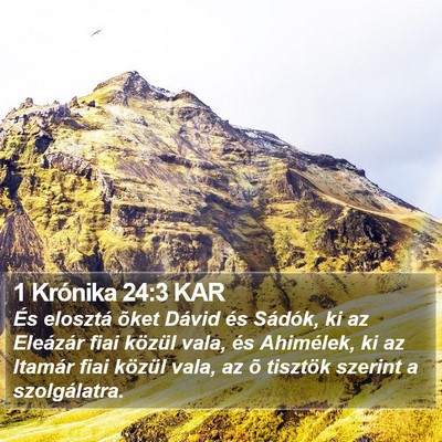 1 Krónika 24:3 KAR Bible Verse Image