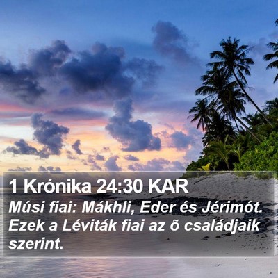 1 Krónika 24:30 KAR Bible Verse Image