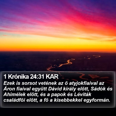1 Krónika 24:31 KAR Bible Verse Image
