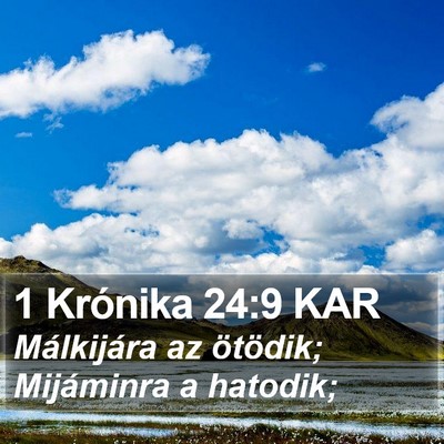 1 Krónika 24:9 KAR Bible Verse Image
