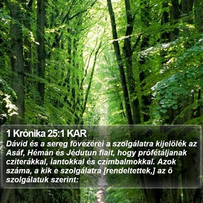 1 Krónika 25:1 KAR Bible Verse Image