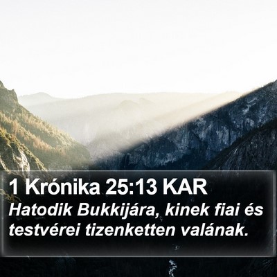 1 Krónika 25:13 KAR Bible Verse Image
