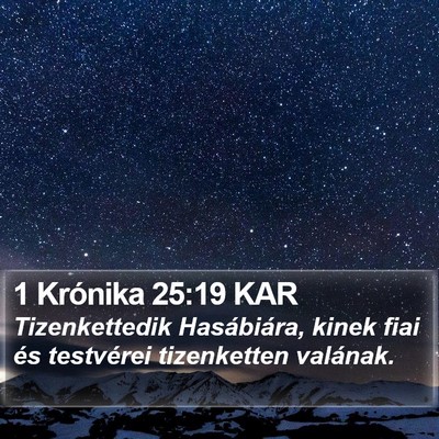 1 Krónika 25:19 KAR Bible Verse Image