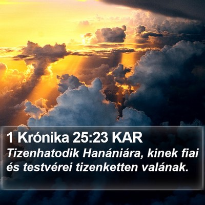 1 Krónika 25:23 KAR Bible Verse Image