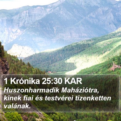 1 Krónika 25:30 KAR Bible Verse Image