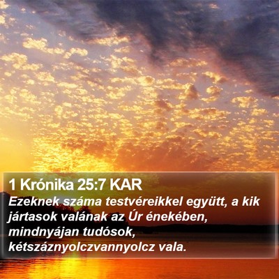 1 Krónika 25:7 KAR Bible Verse Image