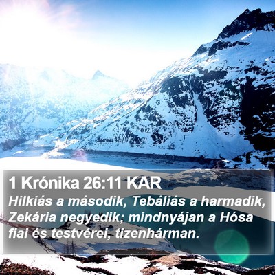 1 Krónika 26:11 KAR Bible Verse Image