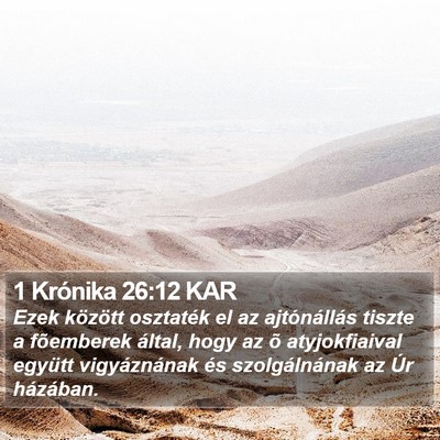 1 Krónika 26:12 KAR Bible Verse Image