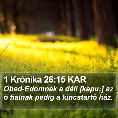 1 Krónika 26:15 KAR Bible Verse Image