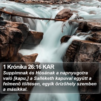 1 Krónika 26:16 KAR Bible Verse Image
