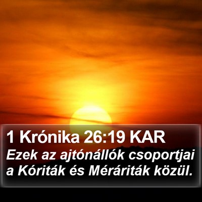 1 Krónika 26:19 KAR Bible Verse Image