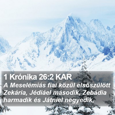 1 Krónika 26:2 KAR Bible Verse Image