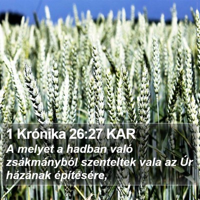 1 Krónika 26:27 KAR Bible Verse Image