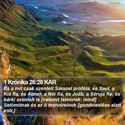 1 Krónika 26:28 KAR Bible Verse Image