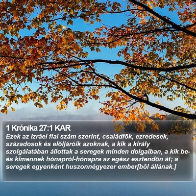 1 Krónika 27:1 KAR Bible Verse Image