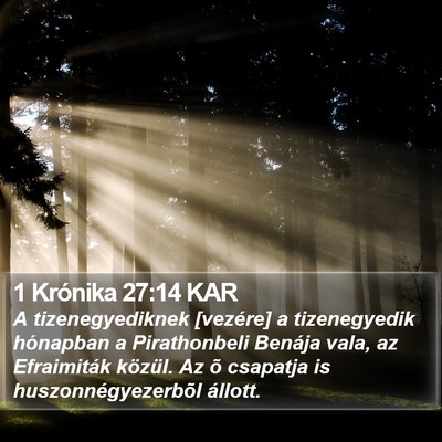 1 Krónika 27:14 KAR Bible Verse Image