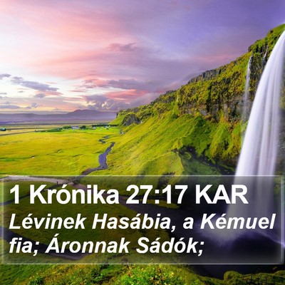 1 Krónika 27:17 KAR Bible Verse Image