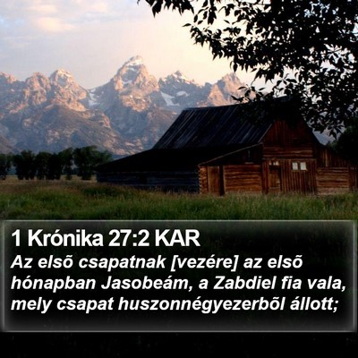 1 Krónika 27:2 KAR Bible Verse Image