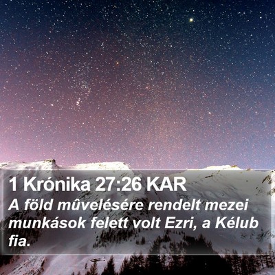 1 Krónika 27:26 KAR Bible Verse Image