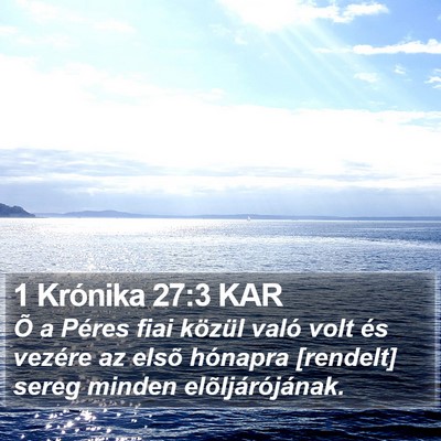 1 Krónika 27:3 KAR Bible Verse Image