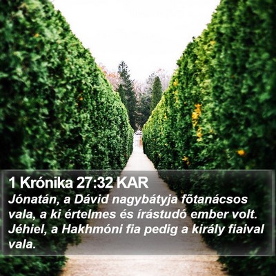 1 Krónika 27:32 KAR Bible Verse Image