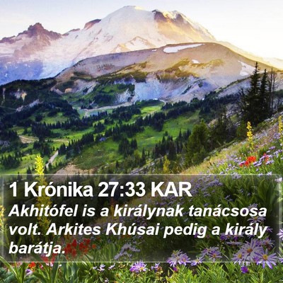 1 Krónika 27:33 KAR Bible Verse Image