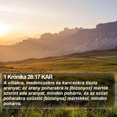 1 Krónika 28:17 KAR Bible Verse Image