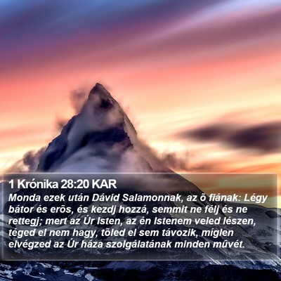 1 Krónika 28:20 KAR Bible Verse Image