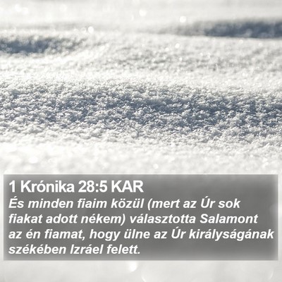 1 Krónika 28:5 KAR Bible Verse Image