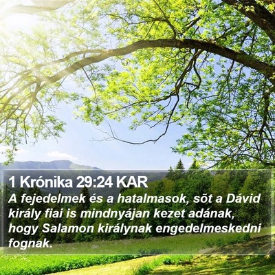 1 Krónika 29:24 KAR Bible Verse Image
