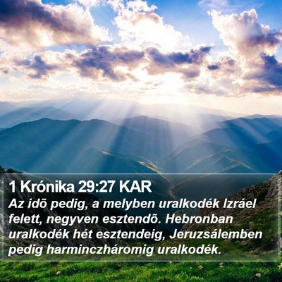 1 Krónika 29:27 KAR Bible Verse Image
