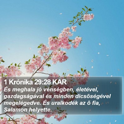 1 Krónika 29:28 KAR Bible Verse Image
