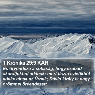 1 Krónika 29:9 KAR Bible Verse Image