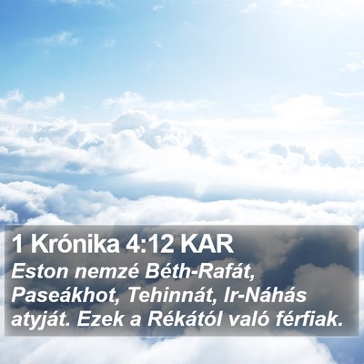 1 Krónika 4:12 KAR Bible Verse Image