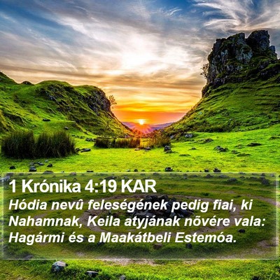 1 Krónika 4:19 KAR Bible Verse Image
