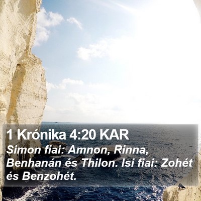 1 Krónika 4:20 KAR Bible Verse Image