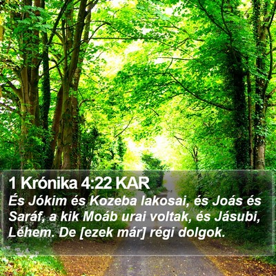 1 Krónika 4:22 KAR Bible Verse Image