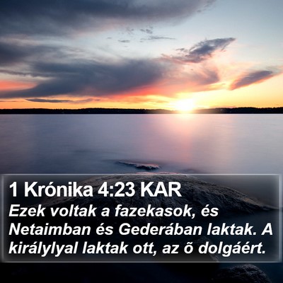 1 Krónika 4:23 KAR Bible Verse Image