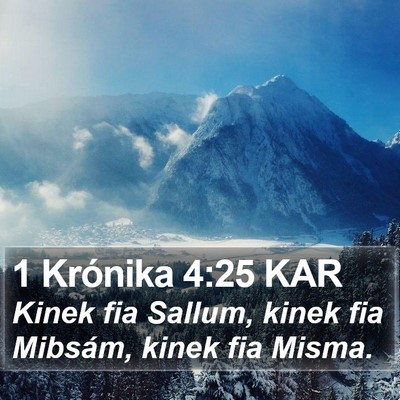 1 Krónika 4:25 KAR Bible Verse Image