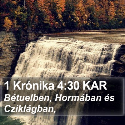 1 Krónika 4:30 KAR Bible Verse Image